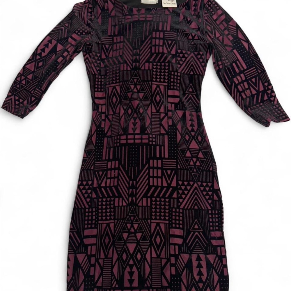 Apricot Lane Black and Pink Geometric Dress